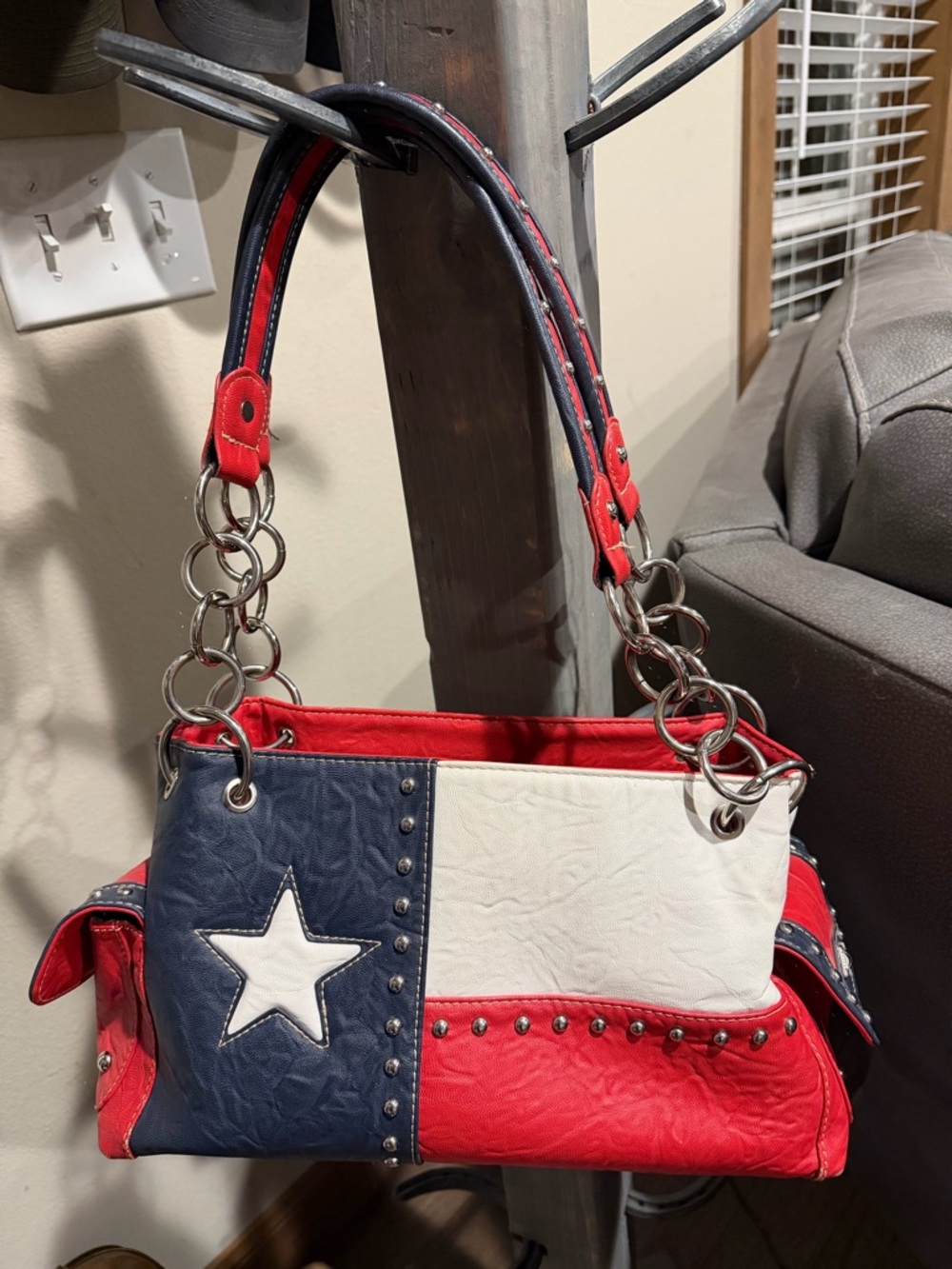 ⭐️ Montana West Texas Flag Shoulder Bag | Western Studded Purse ⭐️